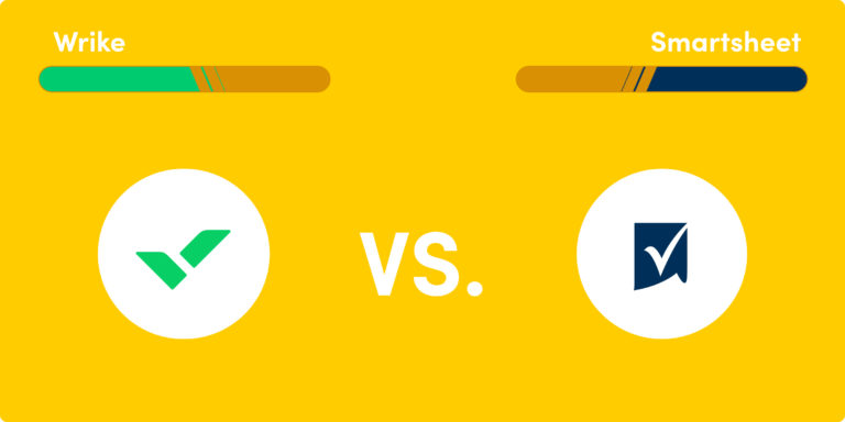 Wrike vs. Smartsheet with logos