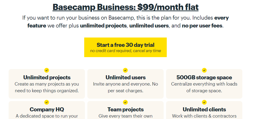basecamp's business plan