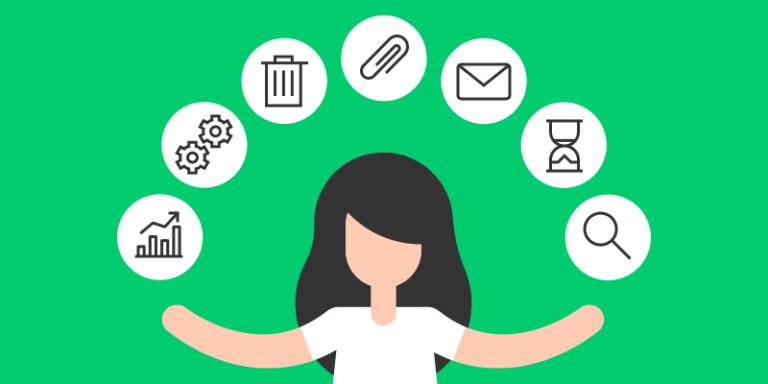 project management methodologies girl with icons