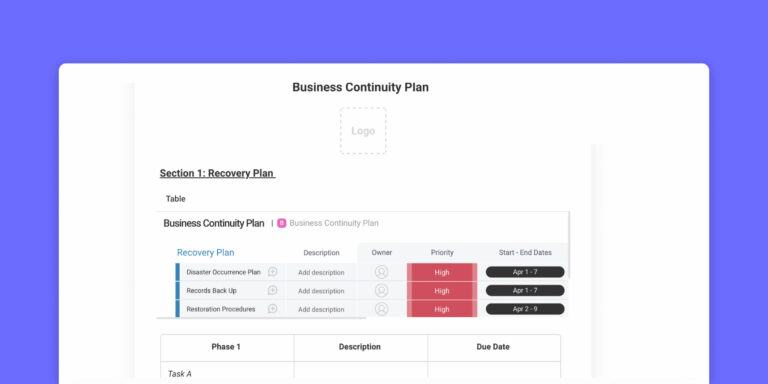 Featured image for the business continuity plan template