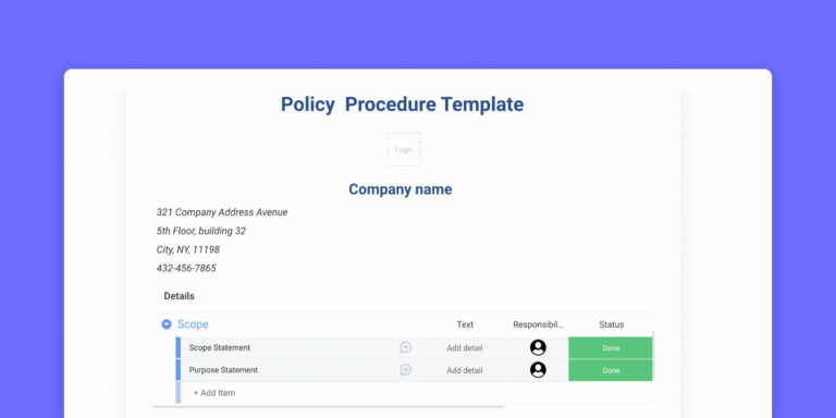 example of a policy procedure template on staging-mondaycomblog.kinsta.cloud