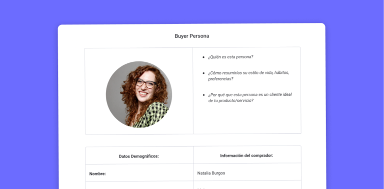 Obtén datos valiosos sobre los clientes con una plantilla de buyer persona