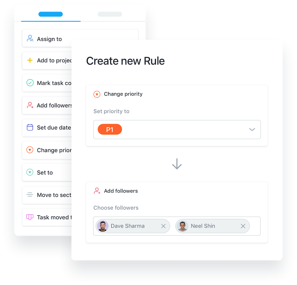 Asana's automation feature saves you from wasting time on tedious manual tasks.