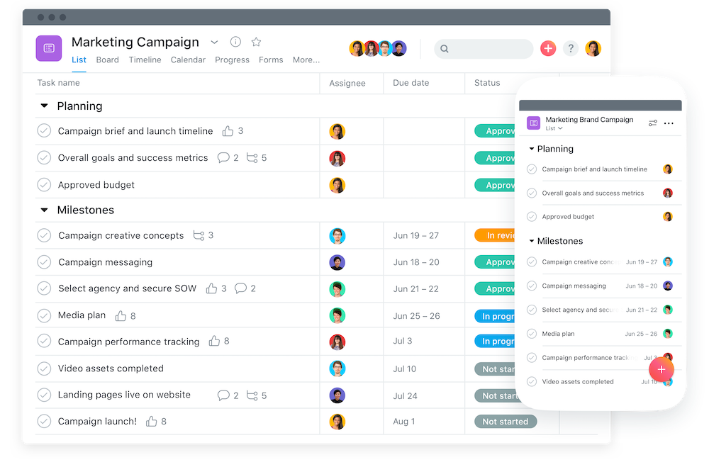 Asana is a work management platform to improve team collaboration and project management.